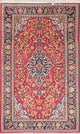 Kashan Oriental Traditional Persian Hand Made Area Rug, Red, 6'11"x4'4