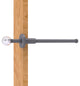 Clearview Retractable Pullout Garment Rod, Matte Gray