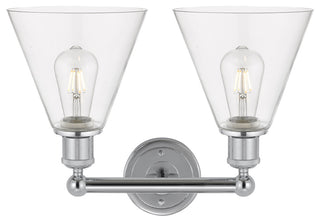 Berkshire 2-Light 17" Bath Vanity Light, Polished Chrome Finish, Clear Shade