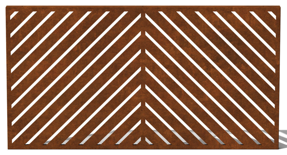 Alta Corten Steel Decorative Screen Panel, Arrow