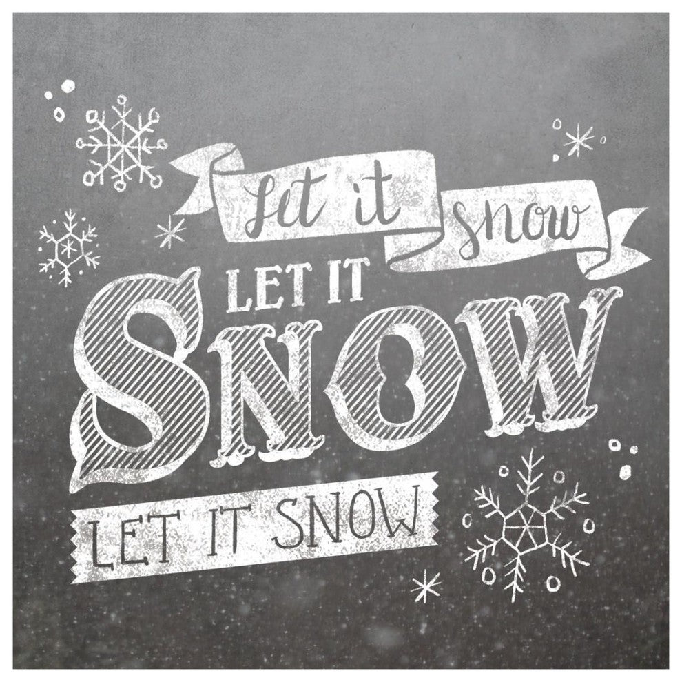 "Let it Snow" Digital Paper Print by Laura Marshall, 38"x38"