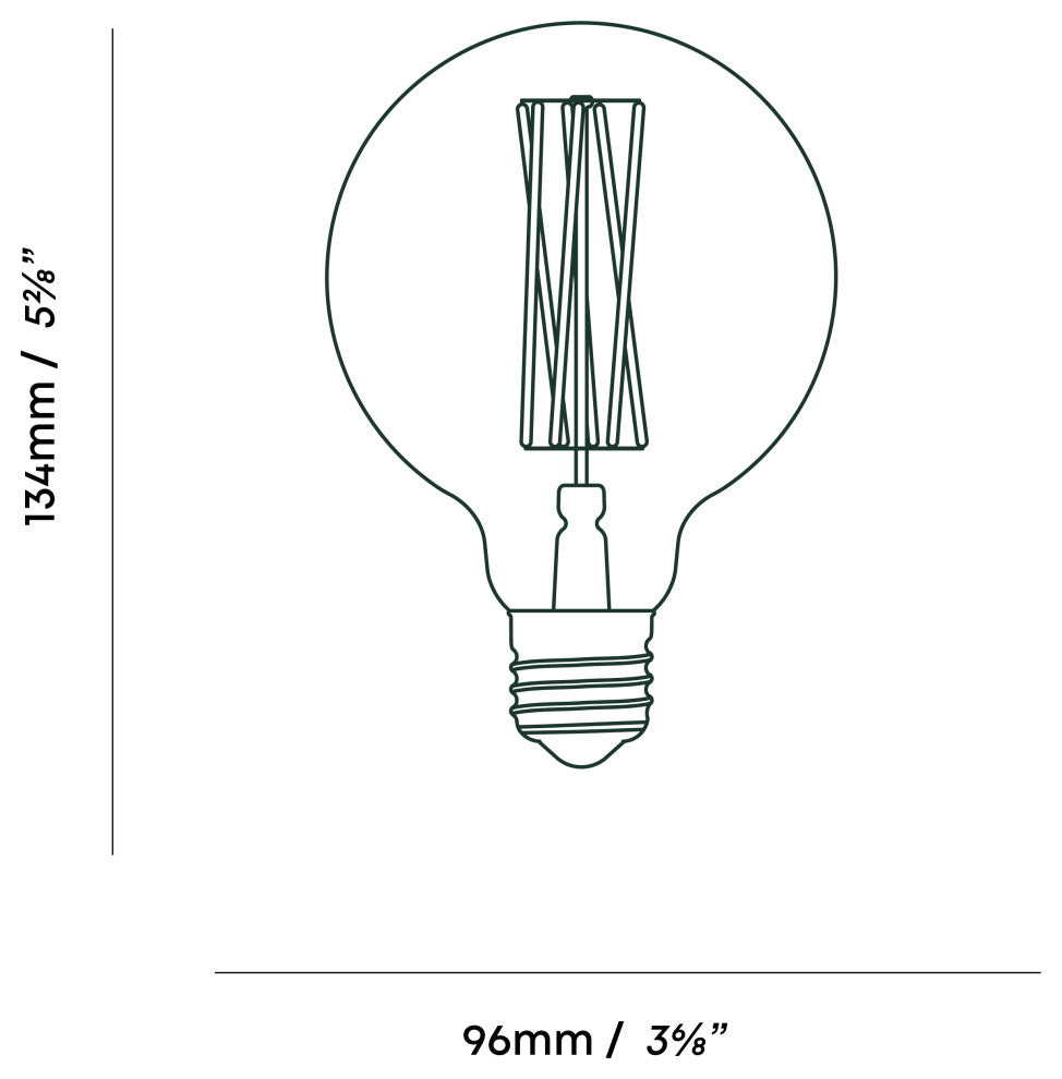Elva Iron Tinted Bulbs, Set of 8