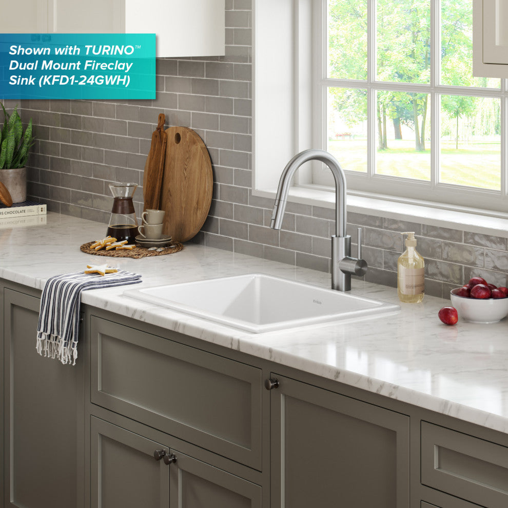 Oletto Pull-Down 1-Hole Kitchen Faucet, Chrome, Model Kpf-2620ch