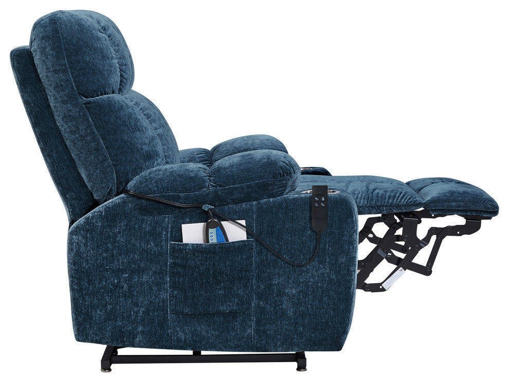Gewnee Dual Okin Motor Power Lift Recliner Chair, Blue