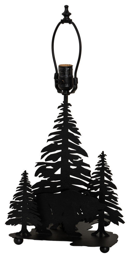 21"H Grizzly Bear Through The Trees Table Lamp