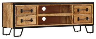 vidaXL TV Stand TV Unit Sideboard TV Console with Drawers Solid Mango Wood