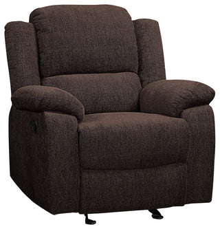 Madden Glide Recliner, Brown Chenille