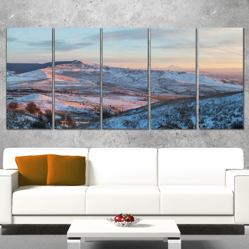"View From Mount Strizhament" Landscape Print Wall Artwork, 5 Panels, 60"x28"