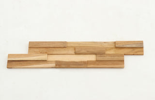 Nordic Rustic Style 3D Teak Wall Panel, 11 Pieces