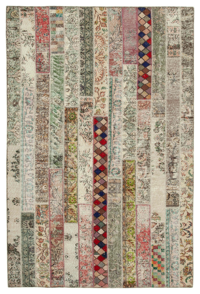 Rug N Carpet - Handmade Oriental 6' 8" x 10' 0" Boho Patchwork Area Rug