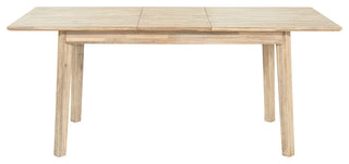Gia 55-71" Solid Acacia Small Extension Dining Table, Gray Wash