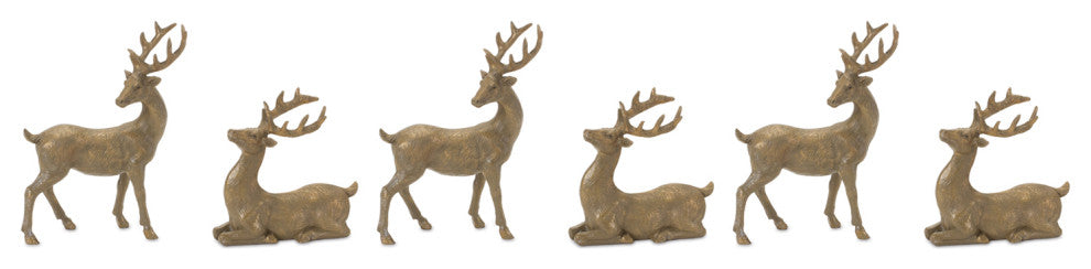 Mini Deer Figurine, 6-Piece Set