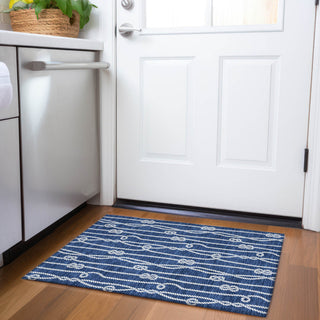 Addison Premium Washable Mayfield AMF152 Blue 1'8" x 2'6" Rug