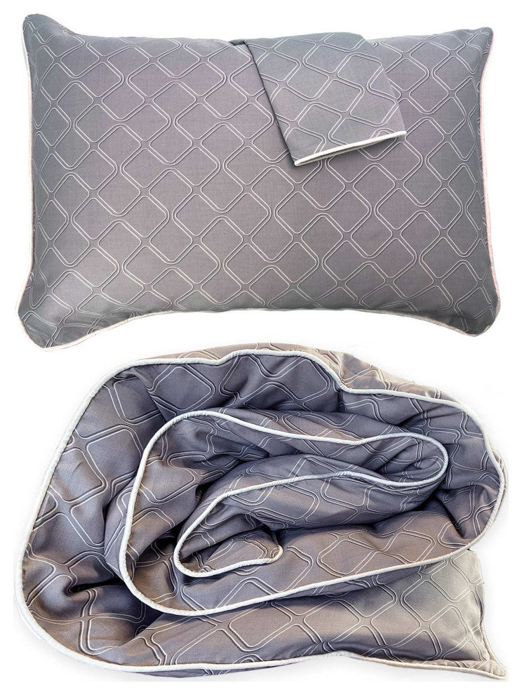 BedVoyage Luxury 100% Rayon Viscose Bamboo Duvet Cover With Shams, 3pc