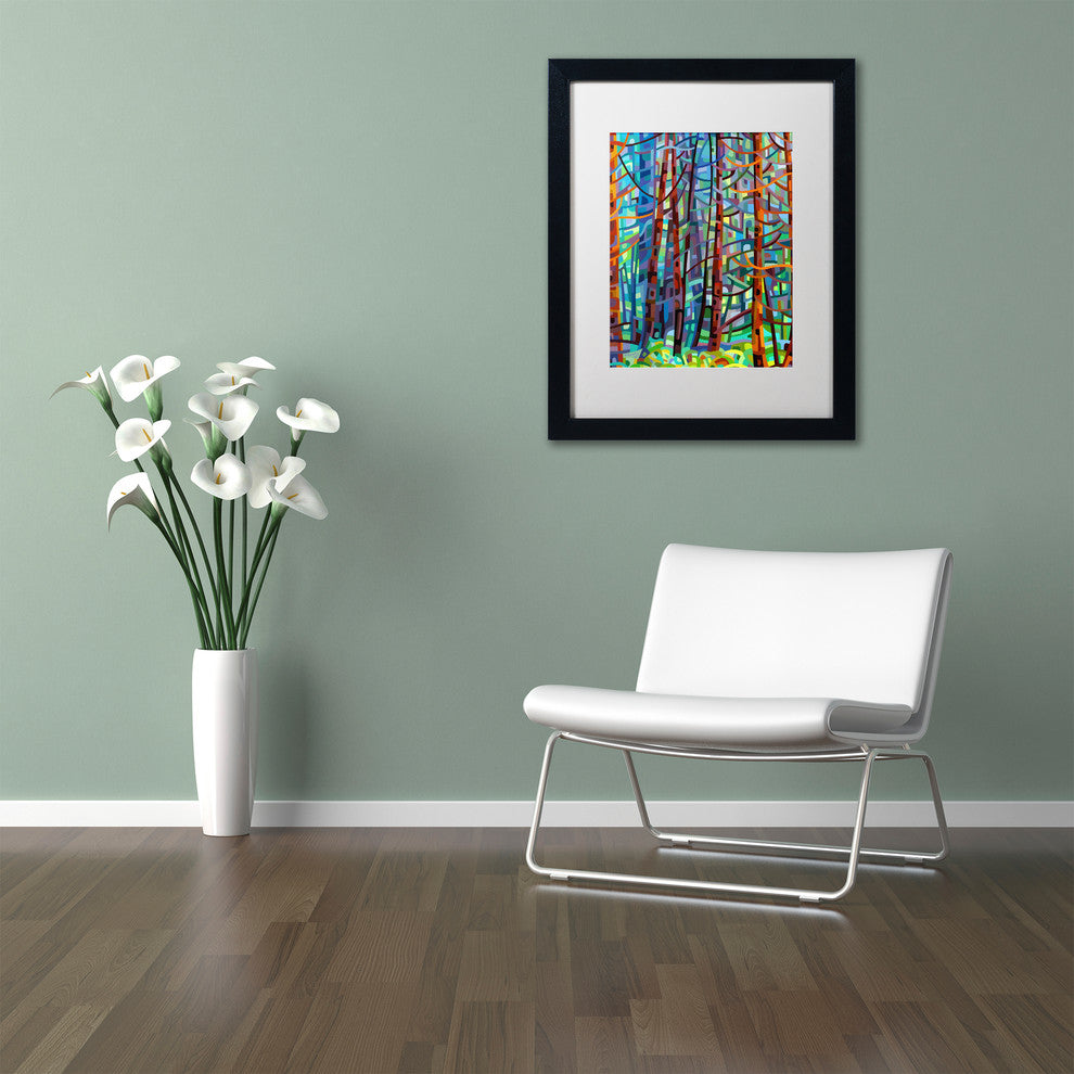 'In A Pine Forest' Matted Framed Canvas Art by Mandy Budan