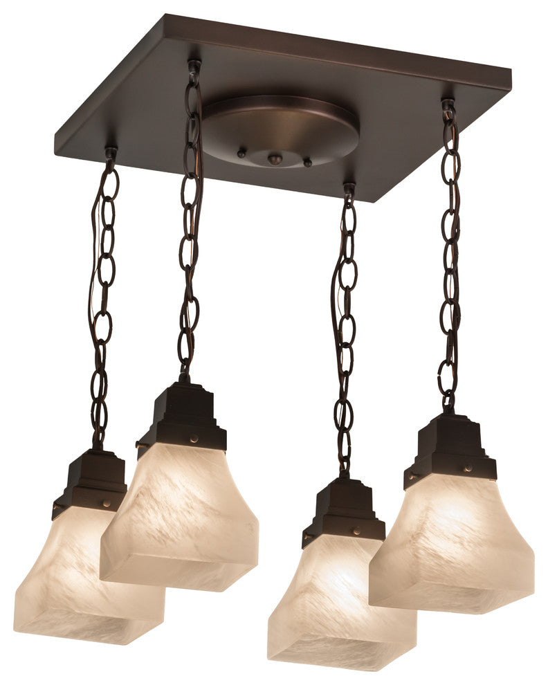 16Sq Bungalow 4 LT Flushmount