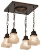 16Sq Bungalow 4 LT Flushmount