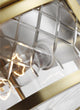 2-Light Flush Mount, Burnished Brass