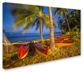 Pierre Leclerc 'Maui Outriggers' Canvas Art, 47x30