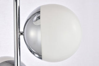 Midcentury Modern Chrome And Frosted White 3-Light Floor Lamp