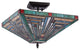 CHLOE Lighting Innes Tiffany Blackish Bronze 2-Light Mission Ceiling Fixture