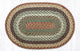 Earth Rugs C-413 Buttermilk / Cranberry Oval Braided Rug 20" x 30"