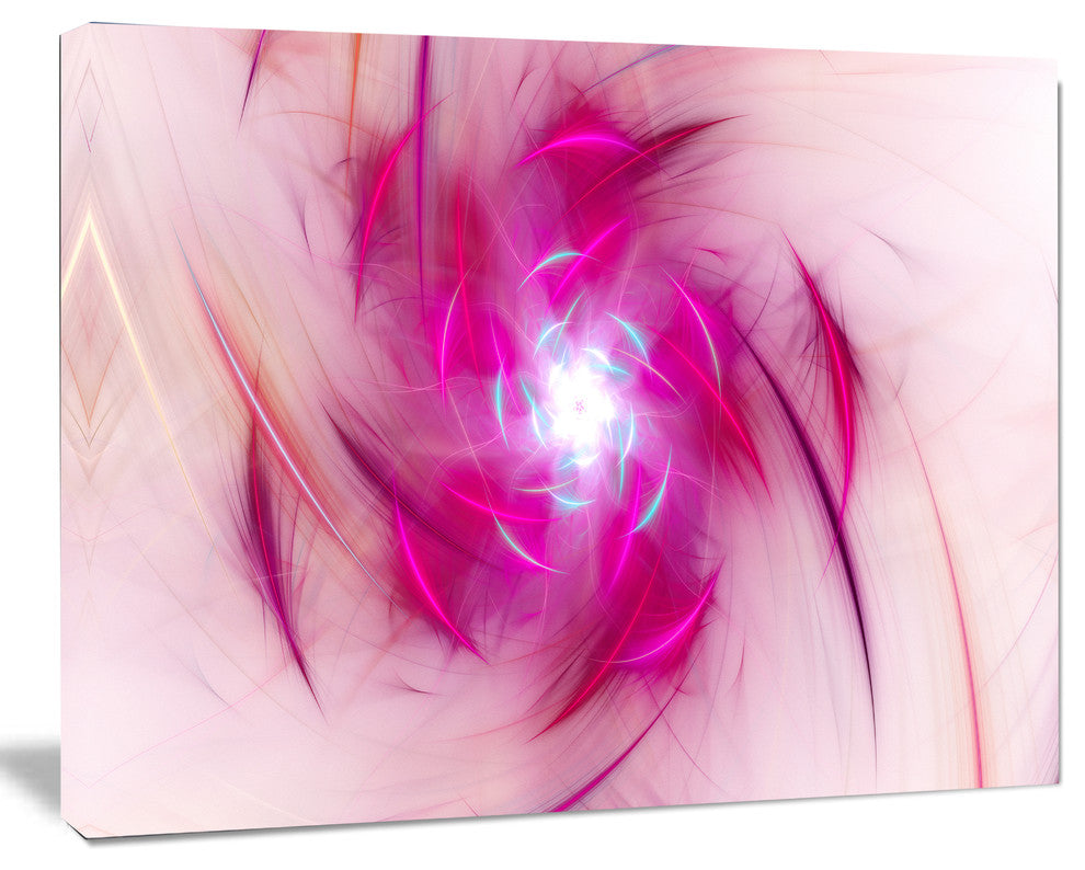 Purple Fractal Nuclear Reaction, Large Floral Canvas Art Print, 60x40