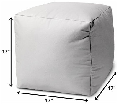17  Cool Crisp White Solid Color Indoor Outdoor Pouf Ottoman