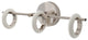 3-Light Loop Ring Bathroom Vanity Light, Brushed Nickel