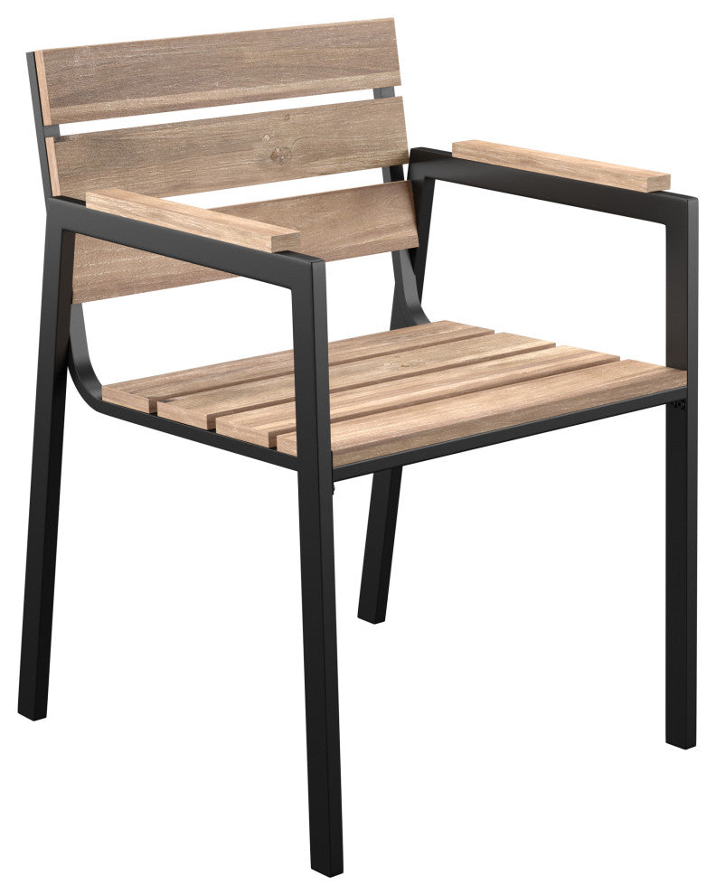 Acre Slatted Outdoor Chairs 2-Piece Set