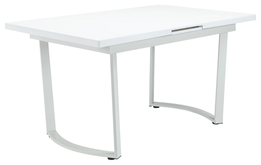 ACME Palton Dining Table, High Gloss White Finish