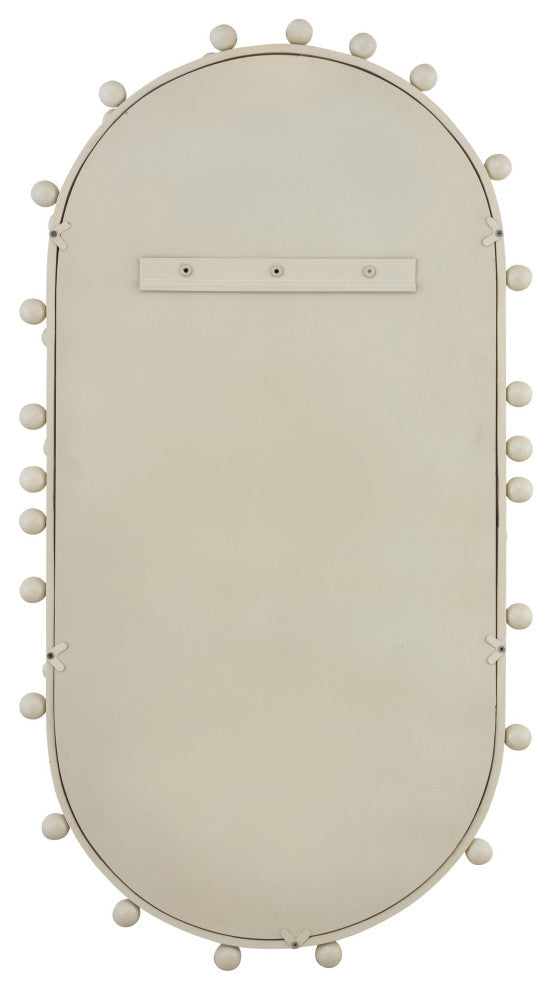 TOV Furniture Bubbles Ivory Large Oval Wall Mirror