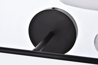 Beau 2-Light Bath Sconce, Black With White Fabric Shade