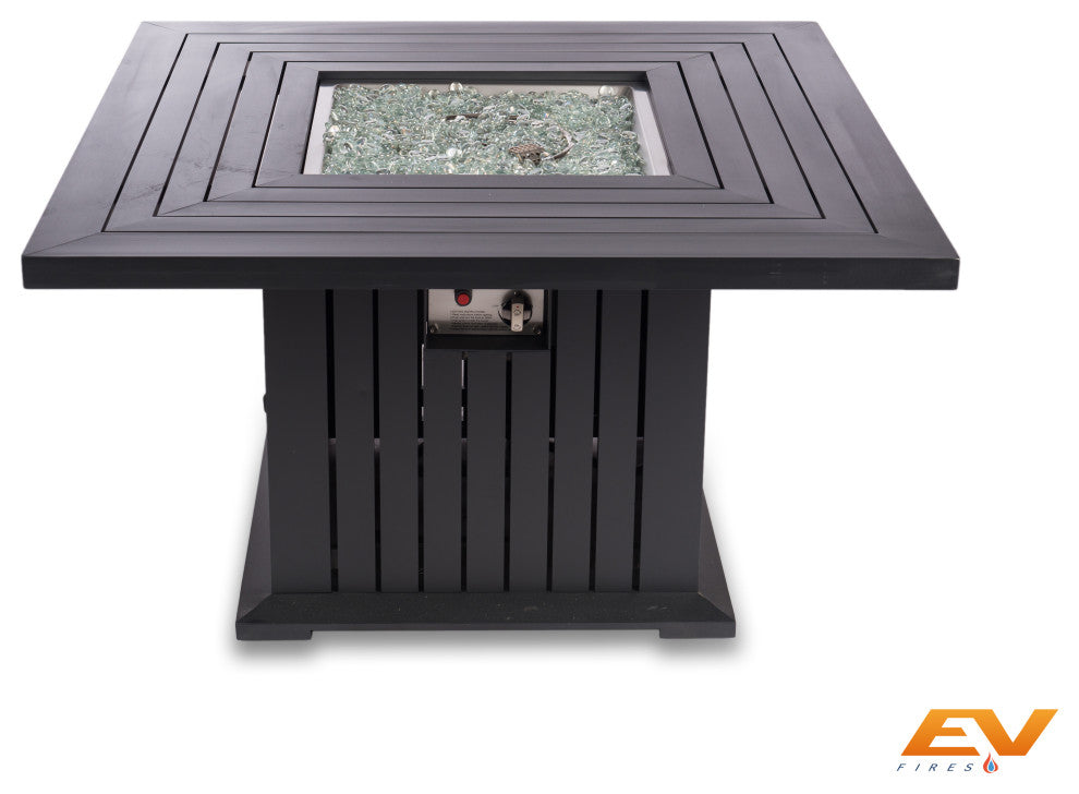 EvFires 43" Aluminum Fire Pit Table, Black Fire Pit Only