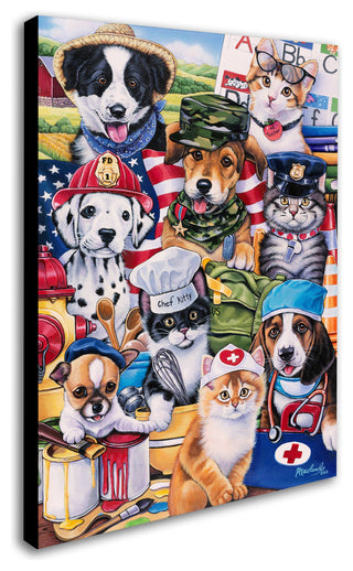 Jenny Newland 'Working Paws' Canvas Art, 32x24