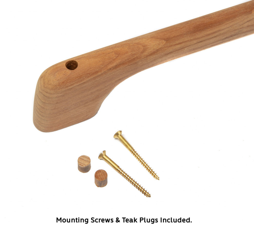 14" Traditional Solid Teak Towel Bar