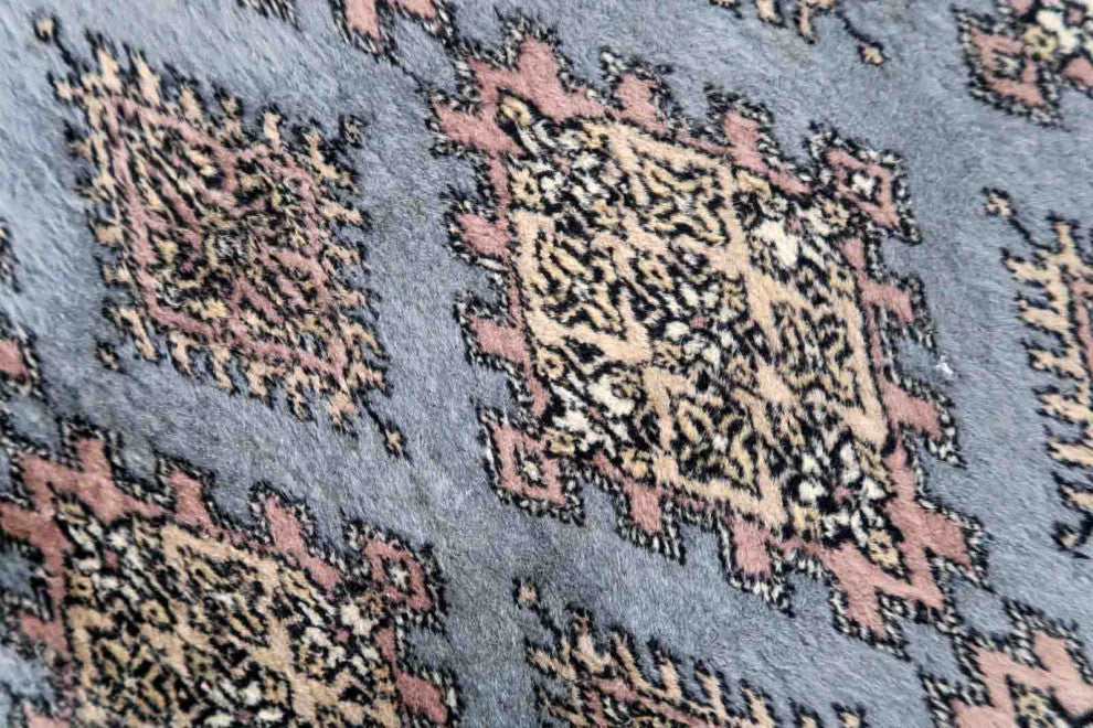 Handmade Vintage Uzbek Bukhara Runner 2.4'x8', 75cmx244cm 1960s