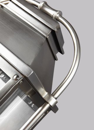 Generation Lighting 3-Light Outdoor Lantern, Brushed Steel