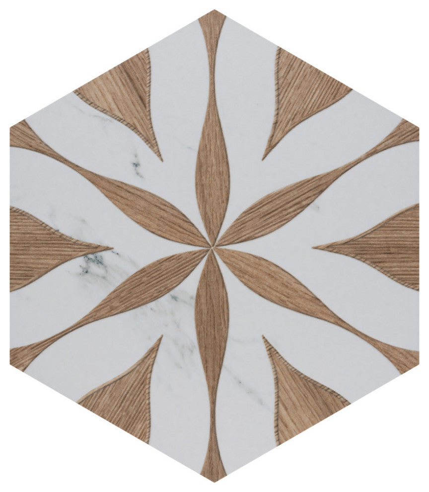 Llama Flower Loire Noce Porcelain Floor and Wall Tile