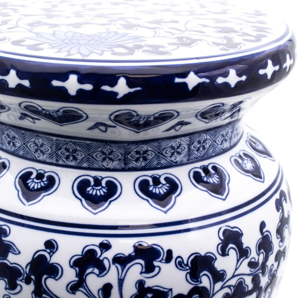 Claybarn Blue Garden Decorative Stool