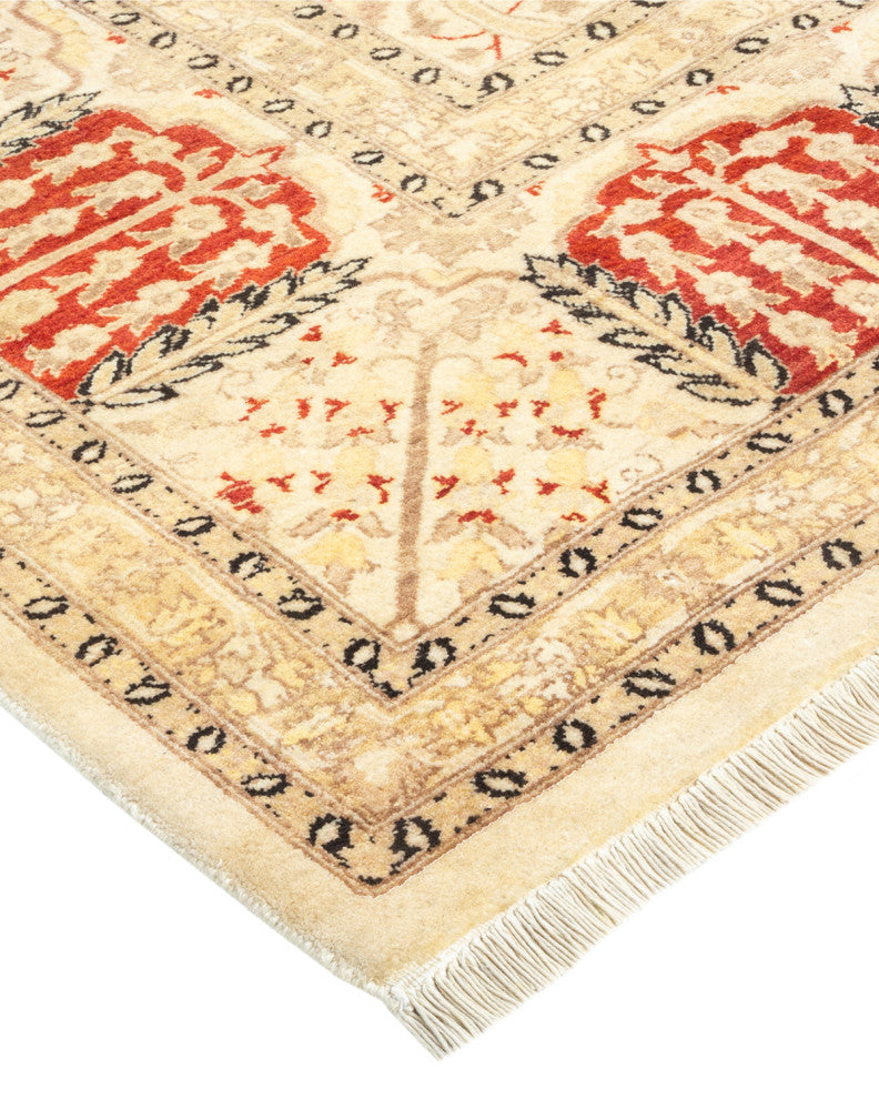 Mogul, One-of-a-Kind Hand-Knotted Area Rug Ivory, 6'4"x9'2"