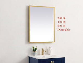 Modern Brass Led Mirror