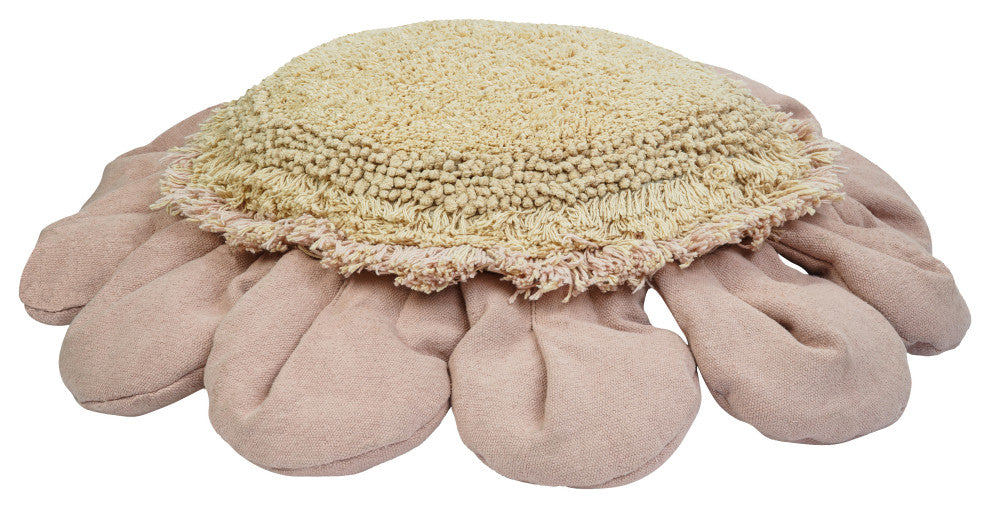 Pink Daisy Floor Cushion