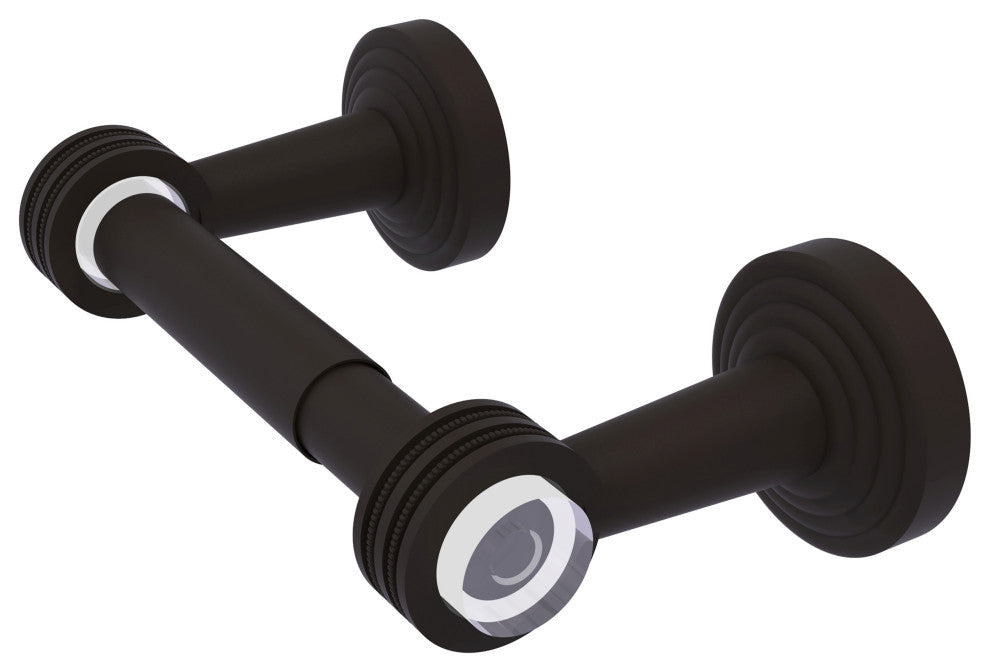 Pacific Beach Two Post Dotted Accent Toilet Tissue Holder, Oil Rubbed Bronze
