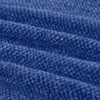 Crystal Chenille Knitted Throw Blanket, Lapis Blue