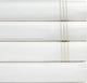 Pointehaven 300TC Embroidered Sheet Set, Ivory, Queen