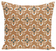 Trumpet Flower Geometric Print Pillow, Caramel, 18"x18"