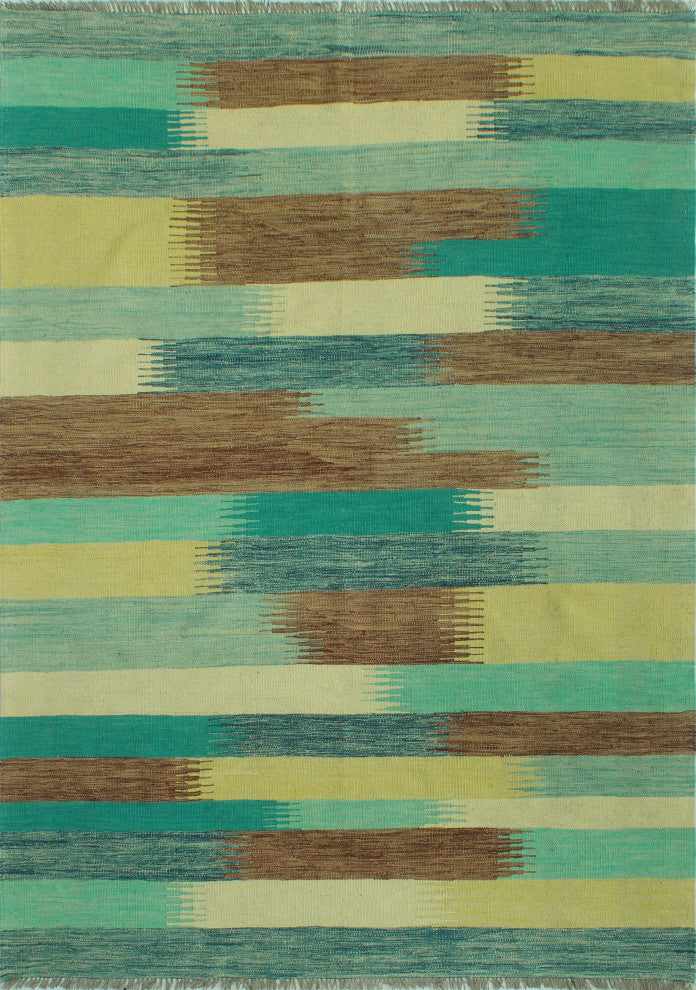 Winchester Kilim Roza Brown/Gold Rug, 5'6x7'9