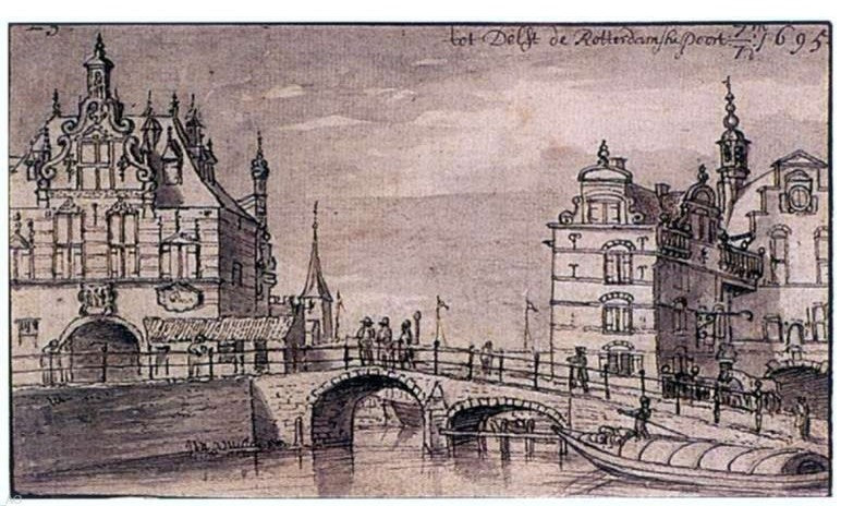 Josua De Grave City Facades of the Rotterdam and Schiedam Gates Wrapped Canvas
