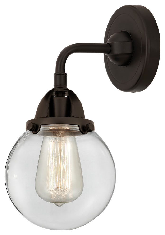 Beacon Sconce, Oil Rubbed Bronze, Clear, Clear